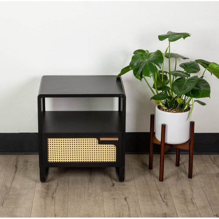 Bayou Breeze Lapish Solid Wood Top End Table with Storage Wayfair Canada